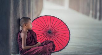 La vida de un novicio en un templo budista