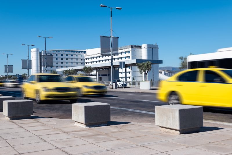 Taxis en el aeropuerto de Atenas