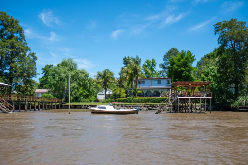 Tigre y paisaje fluvial del Delta del Paraná 